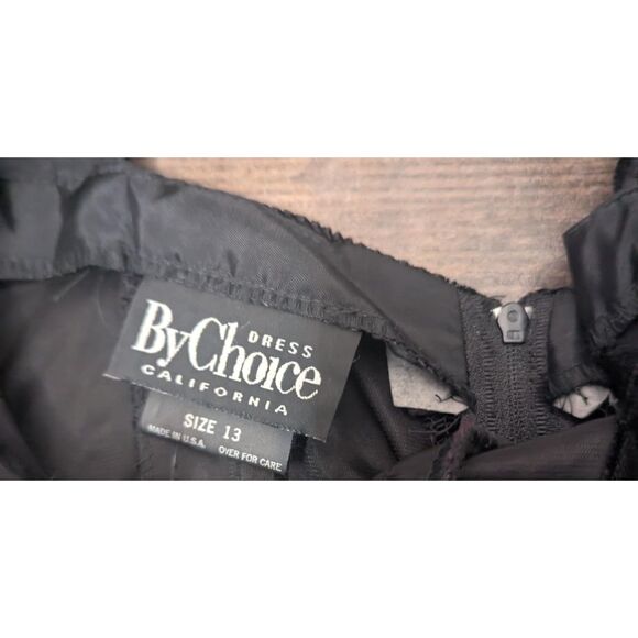 Vintage By Choice California Black Velvet Halter Dress, Size 13 - Picture 3 of 7